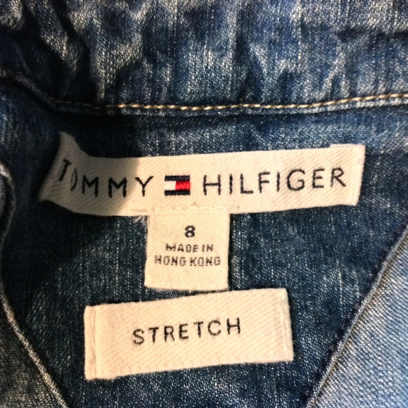 Vintage Tommy Hilfiger Jean Jacket Women 8 Stretch - Picture 6 of 6